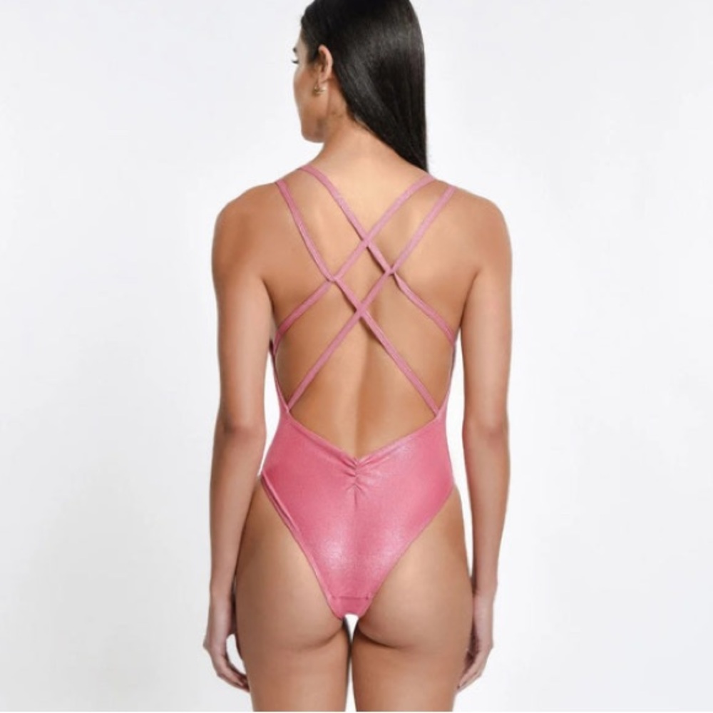 Peixoto Pink One-Piece Swimsuit with Double Straps - Picture 2 of 16